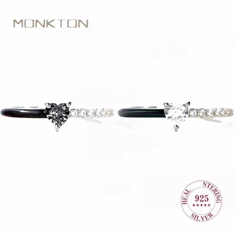 Monkton 925 Sterling Silver Black Heart Rings For Women Enamel Zircon Stackable Love Ring Aesthetic Fine Jewelry Gift for Girls
Monkton 925 Sterling Silver Black Heart Rings For Women Enamel Zircon Stackable Love Ring Aesthetic Fine Jewelry Gift for Girls