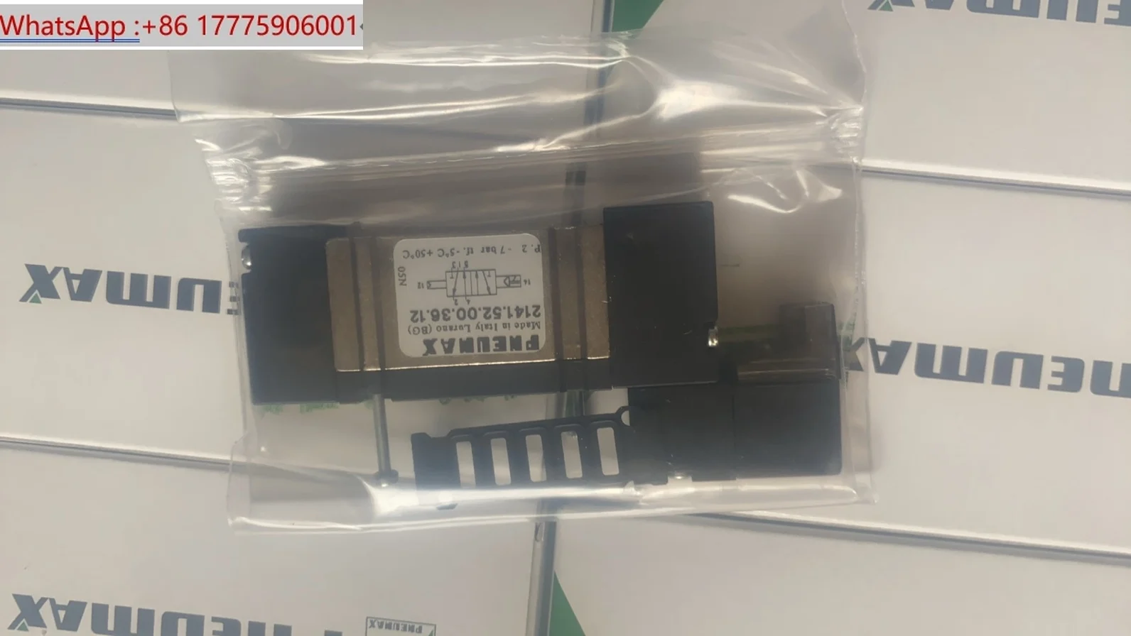 PNEUMAX 2141.52.00.36.12 New, Original Single coil Single head integral valve
PNEUMAX 2141.52.00.36.12 New, Original Single coil Single head integral valve