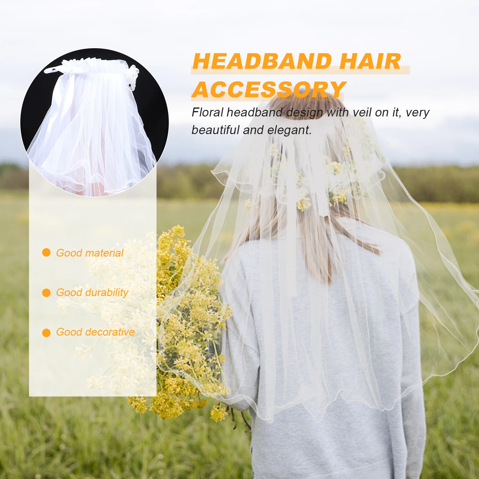 Children Yarn Headdress Kids Headbands White Large Veil Floral Wreath Durable Hair Accessories Wedding Bridal Photo Prop Travel
Children Yarn Headdress Kids Headbands White Large Veil Floral Wreath Durable Hair Accessories Wedding Bridal Photo Prop Travel