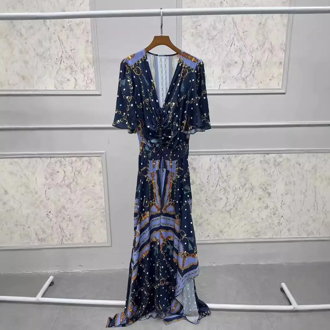 M Home Early Autumn New Sle Long Satin Print V Ne Dstring Waist Irregular Hem Dr French Sle Loose Fit Maxi Dr
M Home Early Autumn New Sle Long Satin Print V Ne Dstring Waist Irregular Hem Dr French Sle Loose Fit Maxi Dr