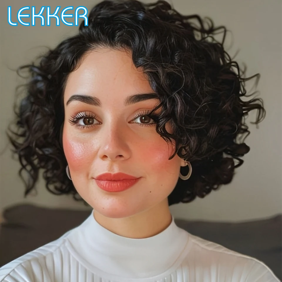 Lekker Highlight Black Short Kinky Curly Bob 13x1 C Part Lace Front Human Hair Wigs For Women Brazilian Remy Hair Glueless Wigs
Lekker Highlight Black Short Kinky Curly Bob 13x1 C Part Lace Front Human Hair Wigs For Women Brazilian Remy Hair Glueless Wigs