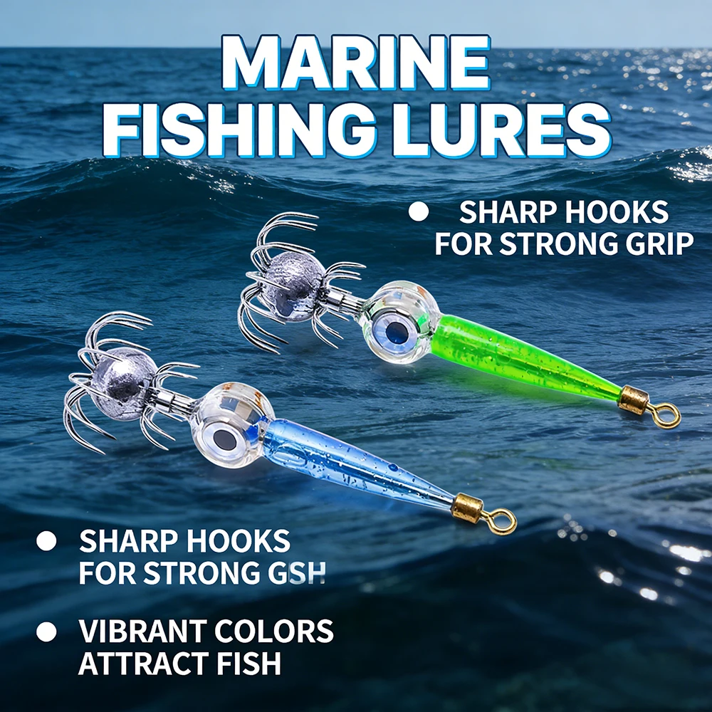 5 Pcs LED Luminous Squid Hook with Lead Pendant Fishing Gear That Glows in Water Exquisite Squid Fishing Hooks
5 Pcs LED Luminous Squid Hook with Lead Pendant Fishing Gear That Glows in Water Exquisite Squid Fishing Hooks
