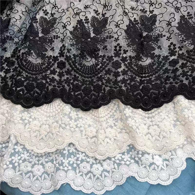 1yard long mesh embroidered lace fabric DIY tablecloth curtain decoration 42cm wide clothing accessories lace
1yard long mesh embroidered lace fabric DIY tablecloth curtain decoration 42cm wide clothing accessories lace