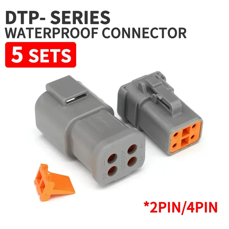 5Sets DTP Connector deutch connector male DT06-2S waterproof connector DT04-2P female plug
5Sets DTP Connector deutch connector male DT06-2S waterproof connector DT04-2P female plug