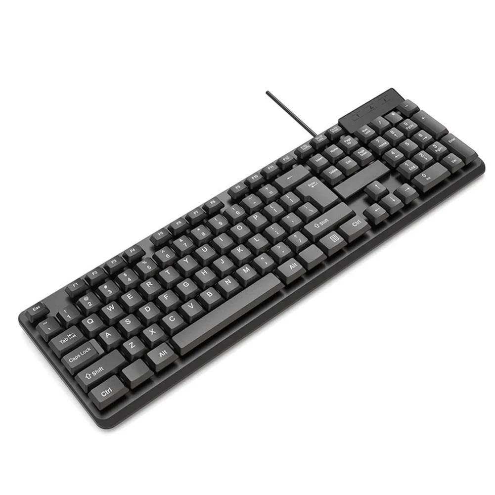 USB Проводная игровая клавиатура ABS с эргономичным дизайном, игровая клавиатура ABS, черная Многоязычная клавиатура с буквами и колпачками
USB Проводная игровая клавиатура ABS с эргономичным дизайном, игровая клавиатура ABS, черная Многоязычная клавиатура с буквами и колпачками
