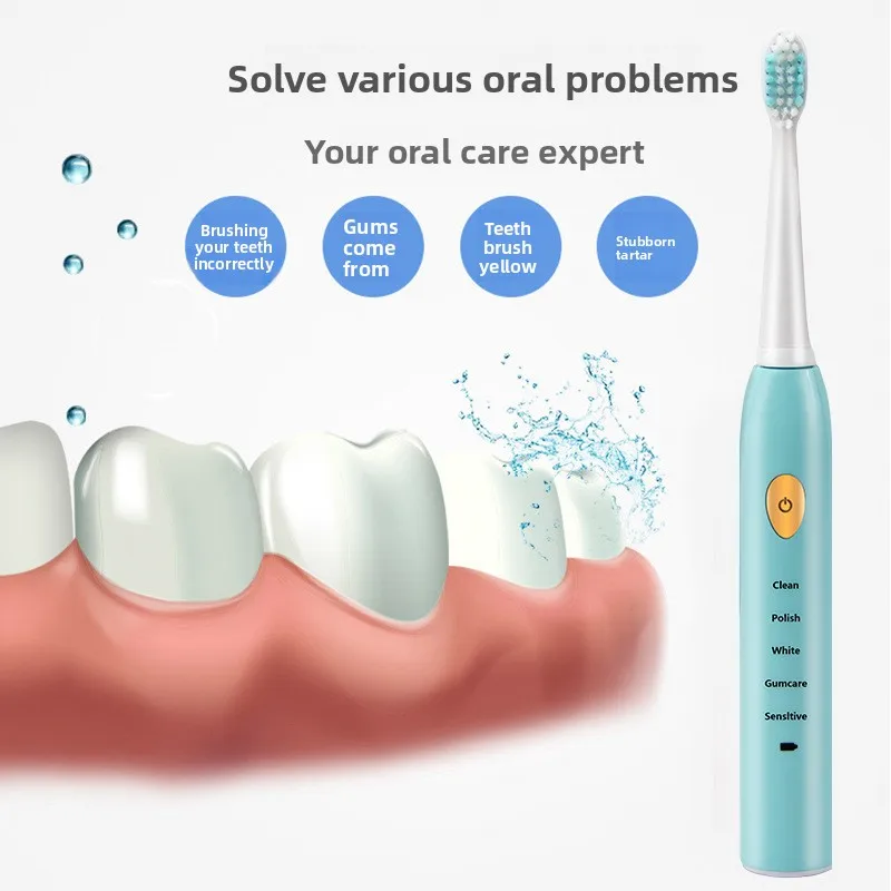 Электрическая зубная щетка для взрослых, перезаряжаемая защита десен, мягкая щетина, пара, USB перезаряжаемая умная электрическая зубная щетка
Электрическая зубная щетка для взрослых, перезаряжаемая защита десен, мягкая щетина, пара, USB перезаряжаемая умная электрическая зубная щетка