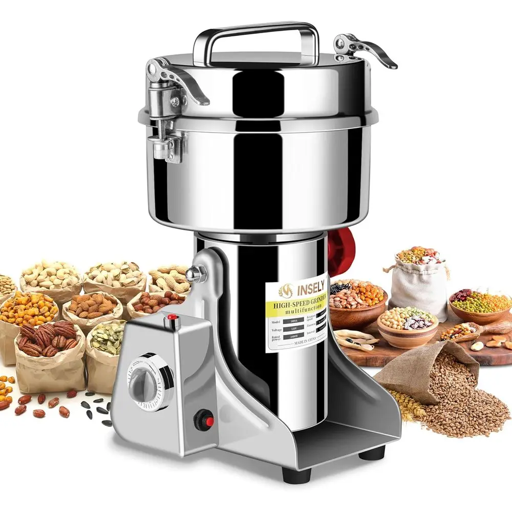 1000g Grain Mill Grinder High Speed ood Grain Mill StainlSteel Seeds lour Wheat Nut Spices Corn Pill Herbs & Seasonings Dry Grin
1000g Grain Mill Grinder High Speed ood Grain Mill StainlSteel Seeds lour Wheat Nut Spices Corn Pill Herbs & Seasonings Dry Grin