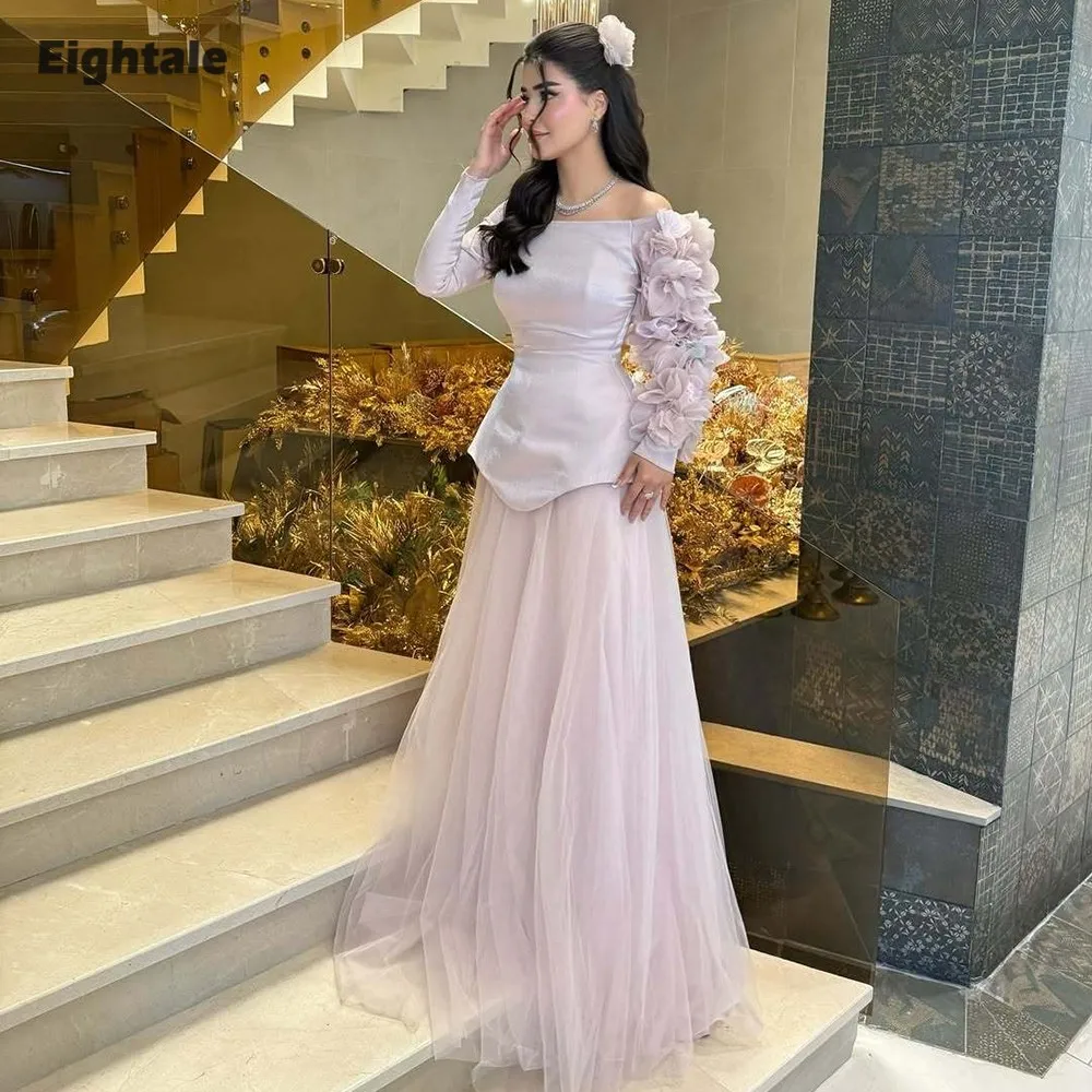 Eightale Arabic Evening Dress 3D Flowers Prom Gown Customized Stretchy Long Sleeves Wedding Party Dress Mermaid Robes De Soirée
Eightale Arabic Evening Dress 3D Flowers Prom Gown Customized Stretchy Long Sleeves Wedding Party Dress Mermaid Robes De Soirée