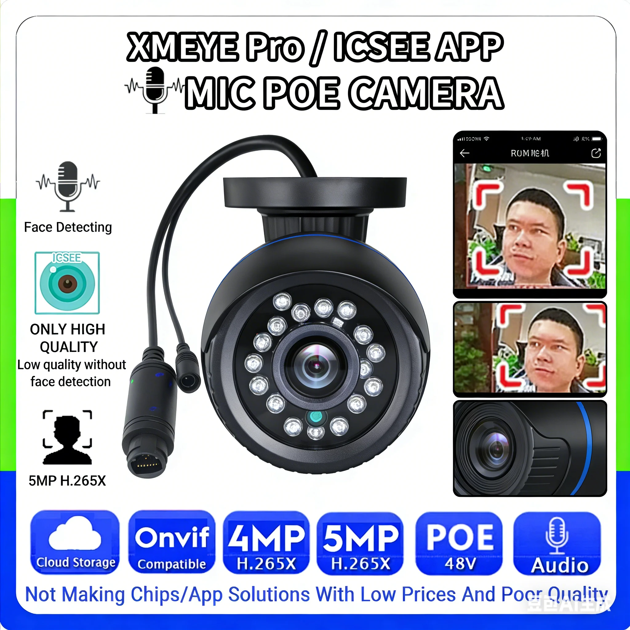 2K FULL HD 4MP ICSEE XMEYE POE IP-камера для наружной безопасности Водонепроницаемая IP66 Onvif Цифровая 2,8 мм Широкоугольное ночное видение P2P CCTV
2K FULL HD 4MP ICSEE XMEYE POE IP-камера для наружной безопасности Водонепроницаемая IP66 Onvif Цифровая 2,8 мм Широкоугольное ночное видение P2P CCTV