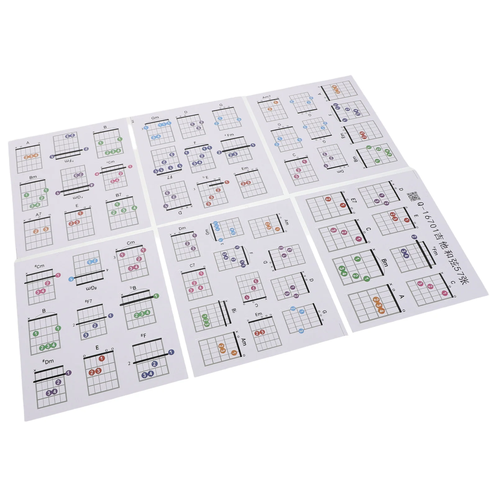57Pcs Guitar Chord Chart Beginner Portable Instruction Cards Instructional Guide for Practice Travel Easy Music
57Pcs Guitar Chord Chart Beginner Portable Instruction Cards Instructional Guide for Practice Travel Easy Music