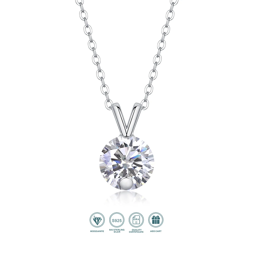 JIUZUAN Moissanite Necklace 18K Gold Plated 925 Silver Solitaire Pendant Minimalist Style Elegant Gift Comes with GRA Certificat
JIUZUAN Moissanite Necklace 18K Gold Plated 925 Silver Solitaire Pendant Minimalist Style Elegant Gift Comes with GRA Certificat