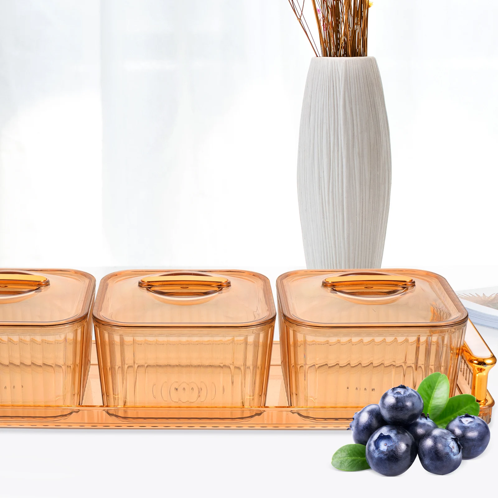 Platters 3 Grid Nut Container Clear Plastic Holder Food Trays Serving Clear Jars Snack Tray Cookie Jar Storage
Platters 3 Grid Nut Container Clear Plastic Holder Food Trays Serving Clear Jars Snack Tray Cookie Jar Storage
