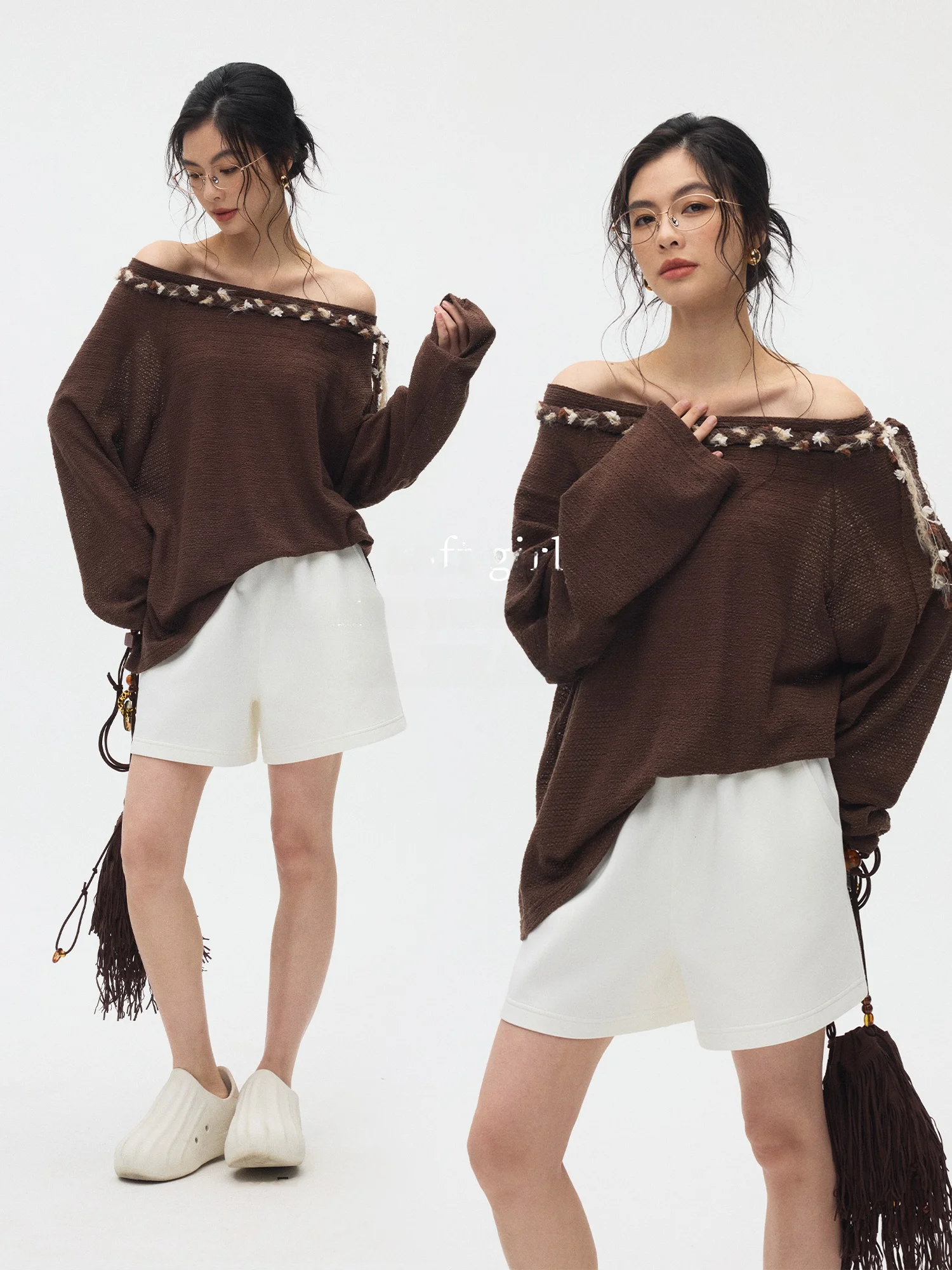 ZzZHANG Knitted One-Shoulder Top Comfortable Misty Fairy Design Poem Youthful Bottoming Shirt Women's Casual Loose Fit
ZzZHANG Knitted One-Shoulder Top Comfortable Misty Fairy Design Poem Youthful Bottoming Shirt Women's Casual Loose Fit