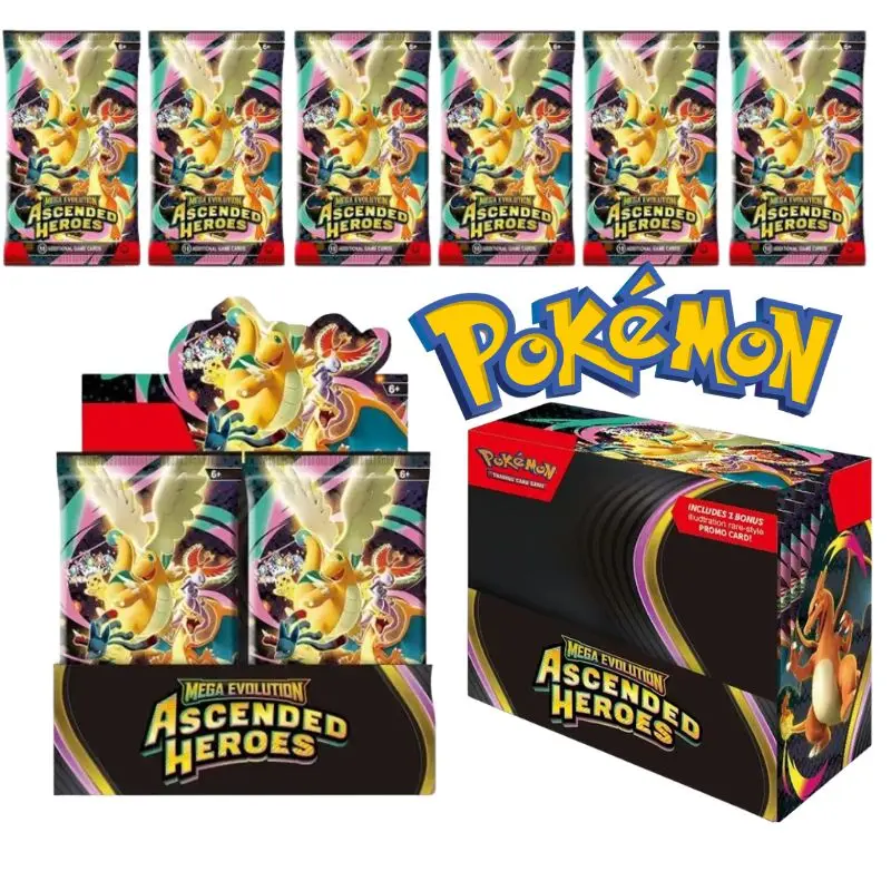 360Pcs/Set Pokemon Card MEGA EVOLUTION Phantasmal Scarlet Violet 151 Black Bolt English Booster Battle Transaction Card Toys
360Pcs/Set Pokemon Card MEGA EVOLUTION Phantasmal Scarlet Violet 151 Black Bolt English Booster Battle Transaction Card Toys