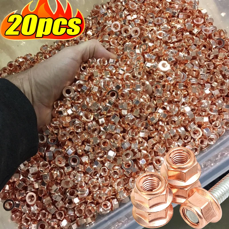 Car Fasteners M8 Hexagonal Copper Flashed Exhaust Manifold Nut Practical New Elbow Nuts High Temperature Nuts 10/20PCS
Car Fasteners M8 Hexagonal Copper Flashed Exhaust Manifold Nut Practical New Elbow Nuts High Temperature Nuts 10/20PCS