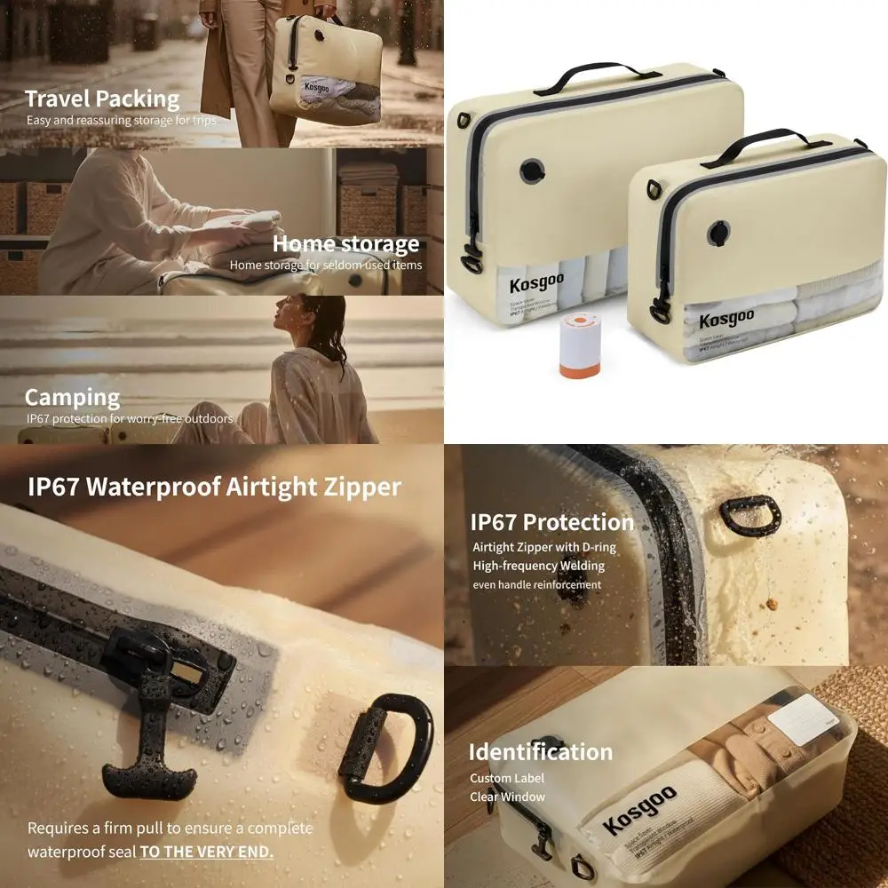 Многоразовые вакуумные компрессионные пакеты для путешествий и домашнего хранения - водонепроницаемые, с широким отверстием, прозрачным окном, 2 штуки в комплекте с насосом (B)
Многоразовые вакуумные компрессионные пакеты для путешествий и домашнего хранения - водонепроницаемые, с широким отверстием, прозрачным окном, 2 штуки в комплекте с насосом (B)