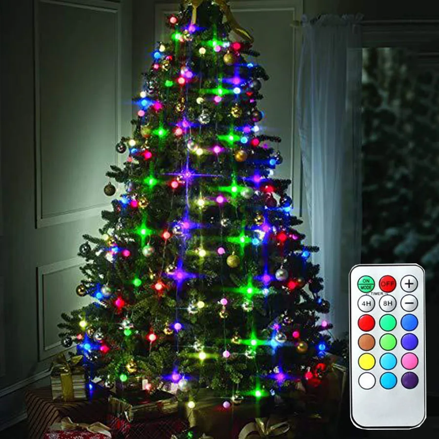 RGB DIY Christmas Tree Fairy Light Waterproof Copper Wire Led String Garland Outdoor Christmas Party Decor Holiday Lighting
RGB DIY Christmas Tree Fairy Light Waterproof Copper Wire Led String Garland Outdoor Christmas Party Decor Holiday Lighting