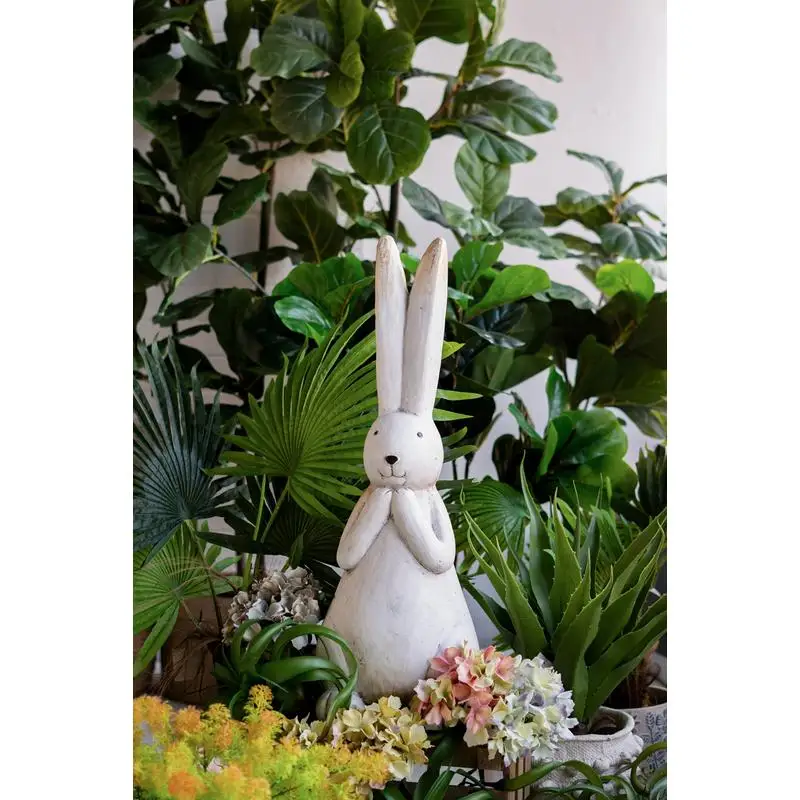 9.5"x9.5"x27.5" Textured White Magnesium Bunny with Subtle Gold Accents
9.5"x9.5"x27.5" Textured White Magnesium Bunny with Subtle Gold Accents