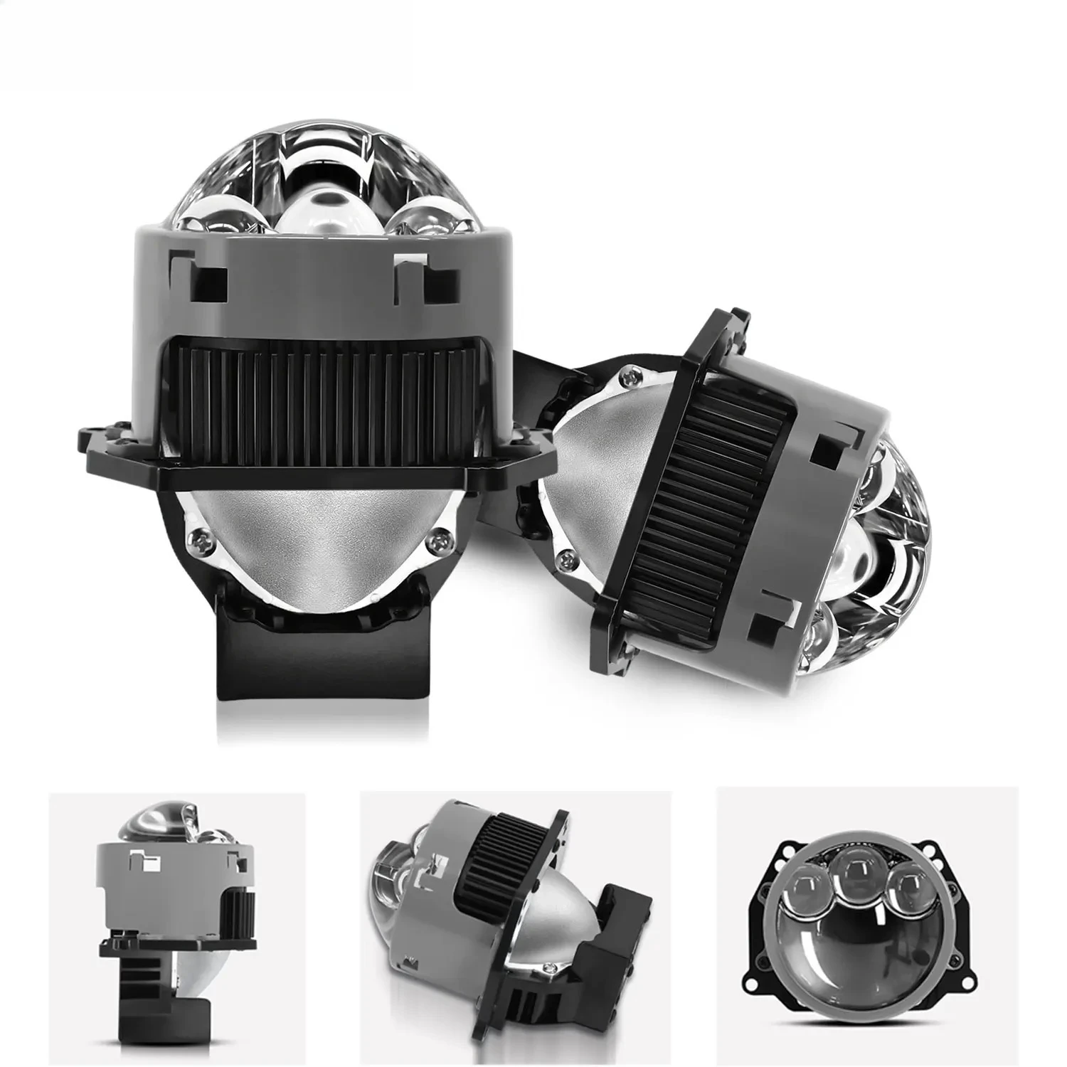 180W 3 Inch Bi LED Projector Laser Car Headlights with Halo Ring, Dual Beam High Low Integrated, Super Bright White LED Headlamp
180W 3 Inch Bi LED Projector Laser Car Headlights with Halo Ring, Dual Beam High Low Integrated, Super Bright White LED Headlamp