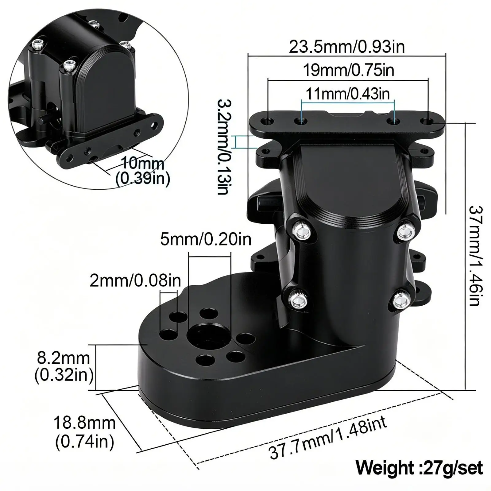 Transmission Gearbox RC Gearbox Assembly Professional Aluminum Alloy Upgrade Part for 1/30 RC Crawler Hobby Car Vehicle
Transmission Gearbox RC Gearbox Assembly Professional Aluminum Alloy Upgrade Part for 1/30 RC Crawler Hobby Car Vehicle