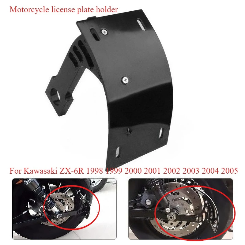 Motorcycle license plate holder for Kawasaki ZX-6R ZX 6R 1998 1999 2000 2001 2002 2003 2004 2005 rear license plate bracket
Motorcycle license plate holder for Kawasaki ZX-6R ZX 6R 1998 1999 2000 2001 2002 2003 2004 2005 rear license plate bracket