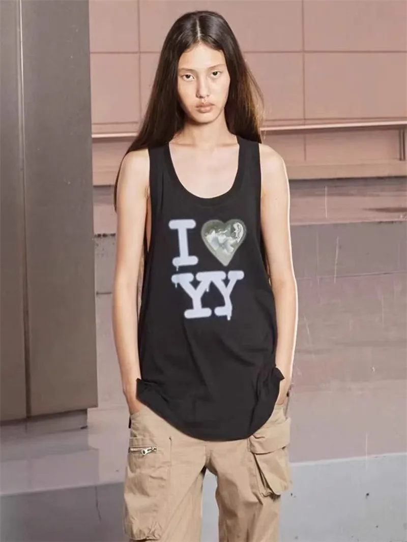 OPEN YY Vest 2025 Fashion Letter Love Print Sleeveless Vest Loose Casual Peplum Tops Women Summer
OPEN YY Vest 2025 Fashion Letter Love Print Sleeveless Vest Loose Casual Peplum Tops Women Summer