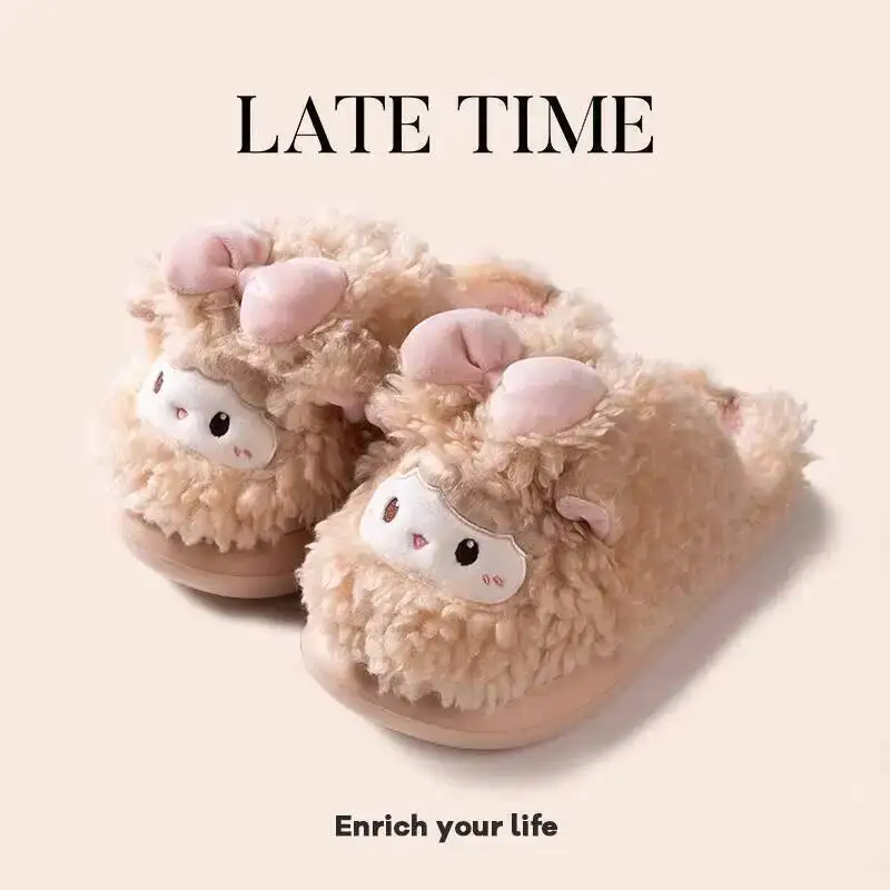 Home Slippers Women's Cute Bowknot Lamb Cotton Slippers 2025 Winter Autumn New Indoor Home Furry Closed Heel Cotton Shoes
Home Slippers Women's Cute Bowknot Lamb Cotton Slippers 2025 Winter Autumn New Indoor Home Furry Closed Heel Cotton Shoes