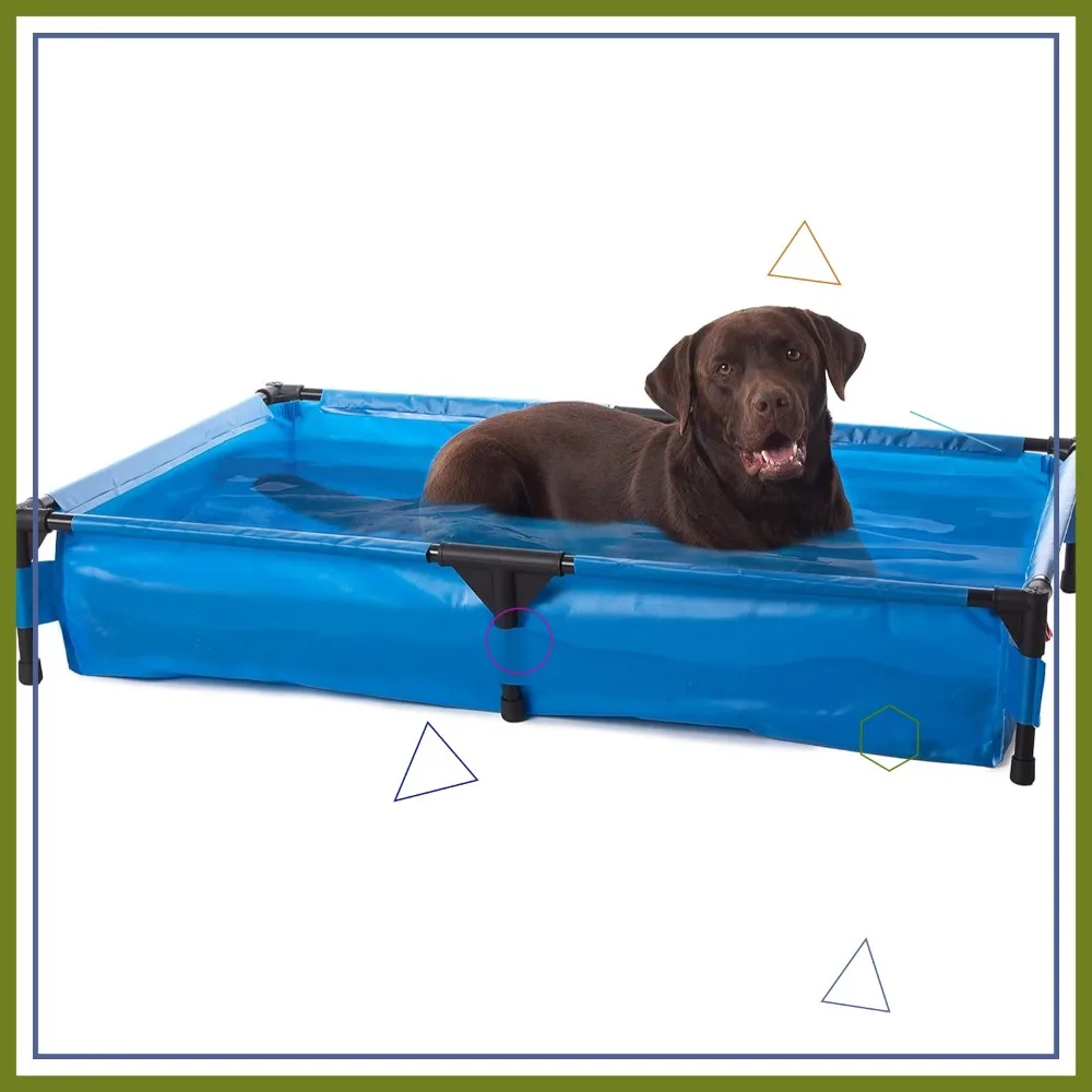 Heavy Duty Dog Pool with Metal Frame, Easy Drain, Foldable - Extra-Large 50x32x9in
Heavy Duty Dog Pool with Metal Frame, Easy Drain, Foldable - Extra-Large 50x32x9in