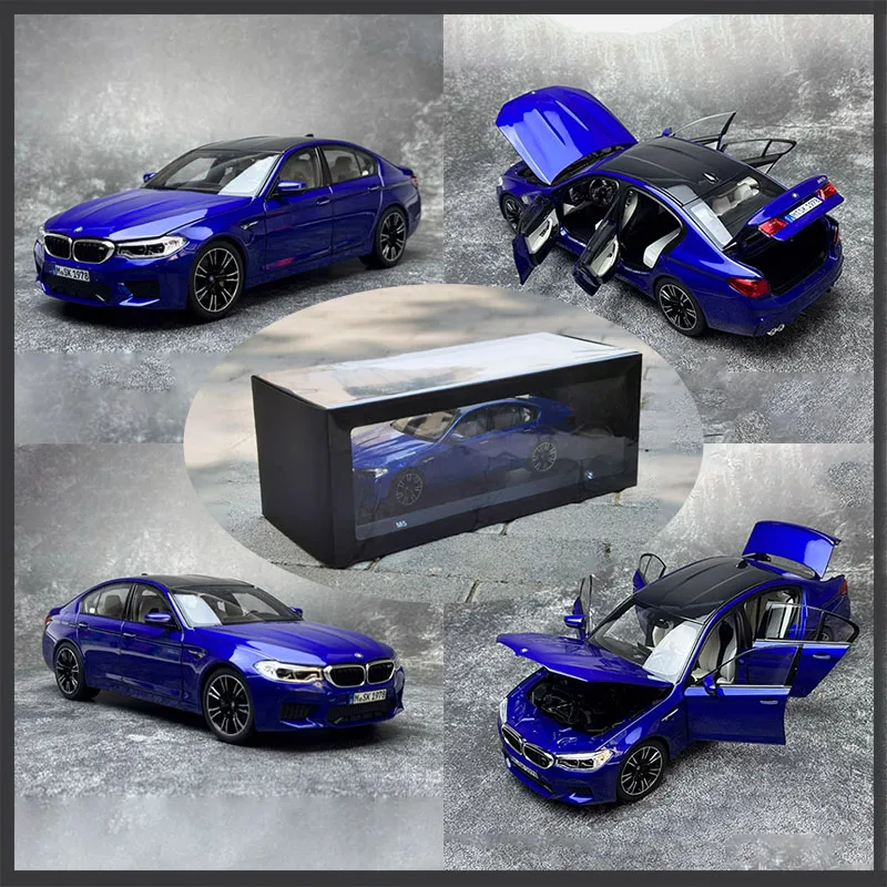 Оригинальный литой под давлением сплав, масштаб 1/18, 2018, M5 F90, модель седана для взрослых, классическая коллекция, статическая игрушка для мальчика
Оригинальный литой под давлением сплав, масштаб 1/18, 2018, M5 F90, модель седана для взрослых, классическая коллекция, статическая игрушка для мальчика