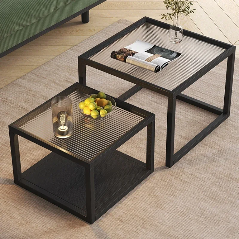 ~Solid Wood Glass Coffee Table Small Apartment White Wax Square Black Retro Small Coffee Table Combination
~Solid Wood Glass Coffee Table Small Apartment White Wax Square Black Retro Small Coffee Table Combination