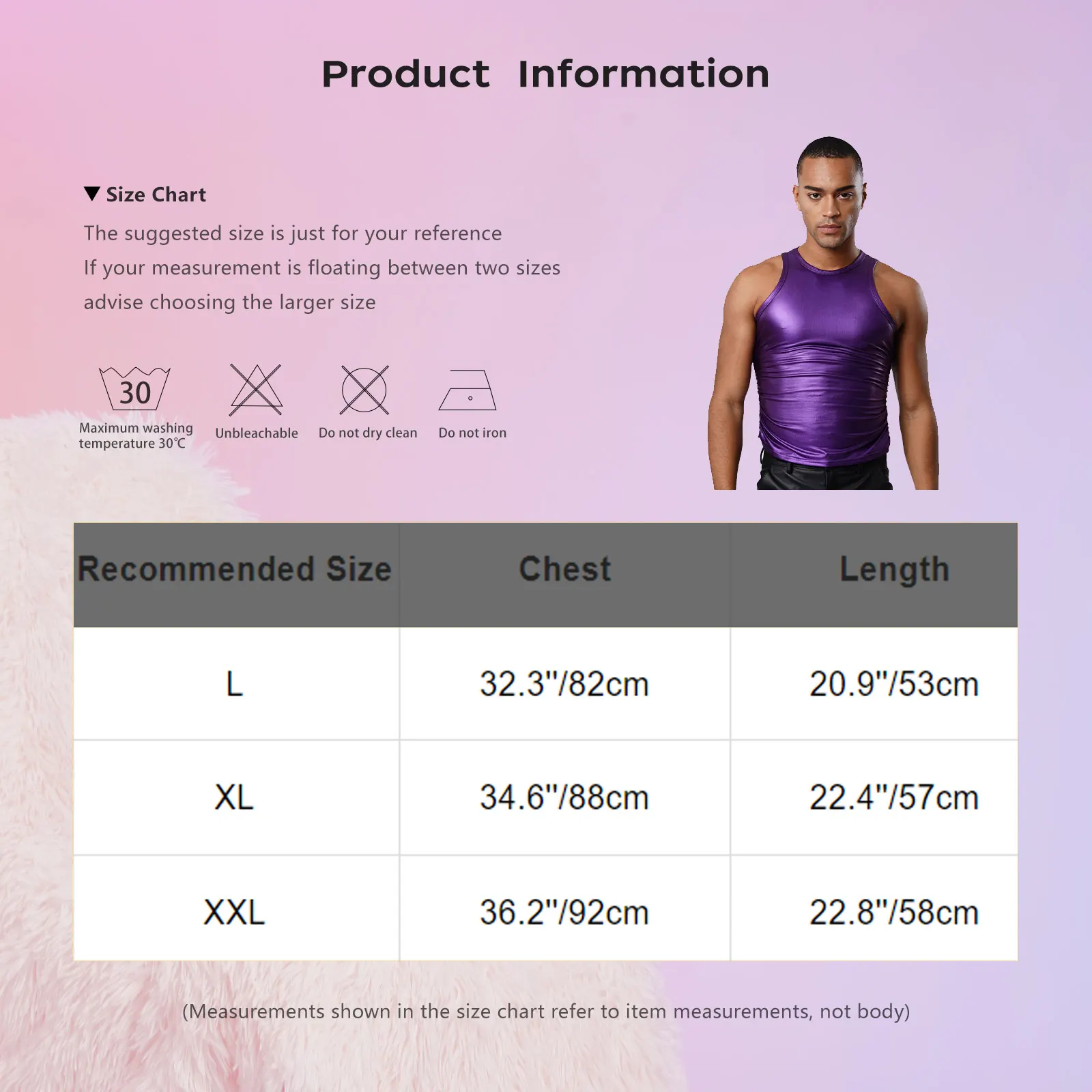 Men Glossy Metallic Shiny Slim-fit Tank Tops Party Dance Costume Round Neck Sleeveless Ruched Skinny Vest Fashion Bar Club Wear
Men Glossy Metallic Shiny Slim-fit Tank Tops Party Dance Costume Round Neck Sleeveless Ruched Skinny Vest Fashion Bar Club Wear