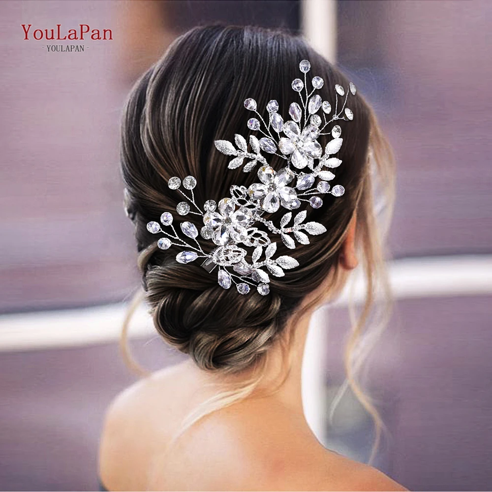 YouLaPan Handmade Rhinestone Flower Bride Duckbill Clip Silver Color Alloy Leaf Wedding Hair Clips Crystal Bride Headdress HP758
YouLaPan Handmade Rhinestone Flower Bride Duckbill Clip Silver Color Alloy Leaf Wedding Hair Clips Crystal Bride Headdress HP758