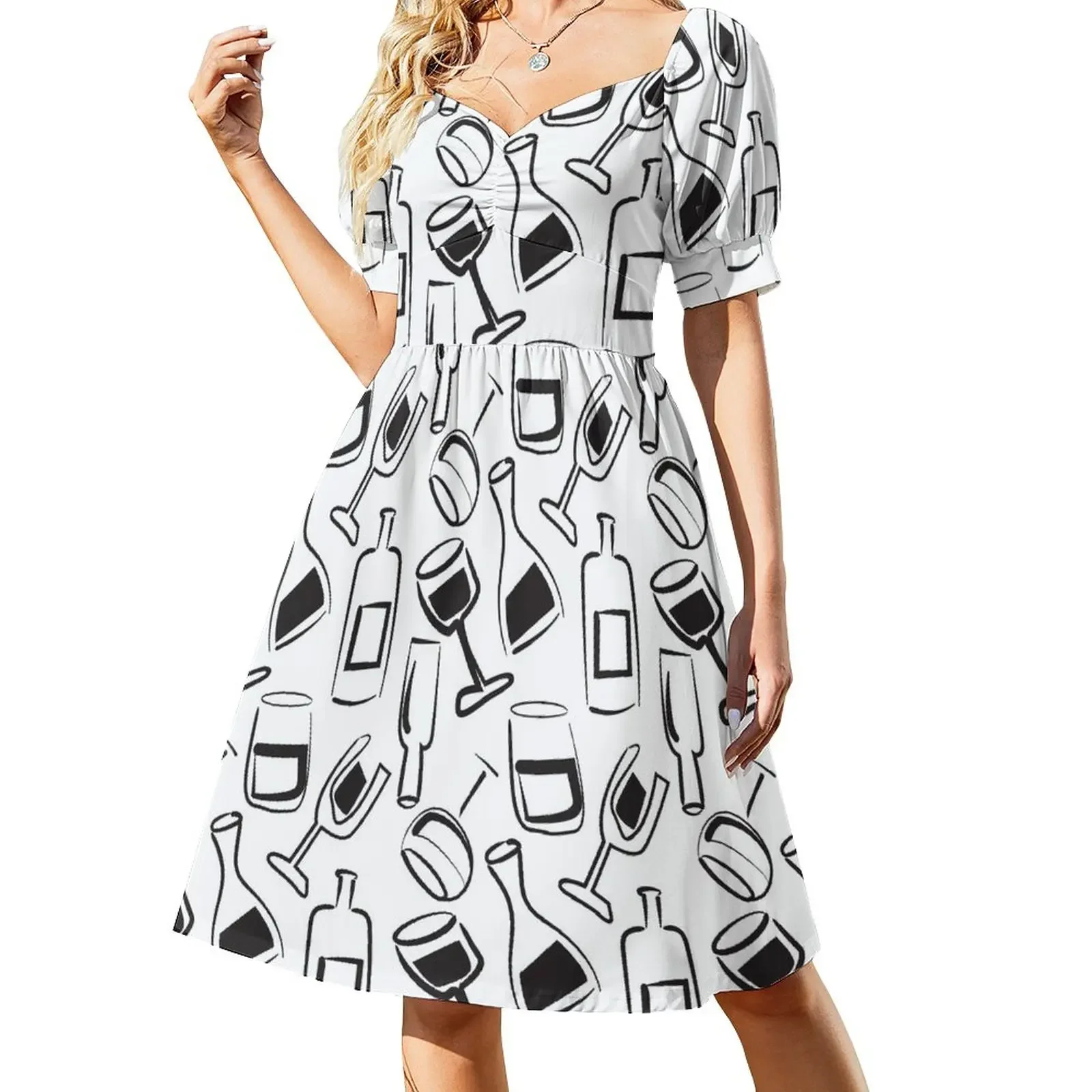 Wine Lovers - Wine Glasses and Wine Bottles Short-Sleeved Dress prom dresses wedding guest dress 2025
Wine Lovers - Wine Glasses and Wine Bottles Short-Sleeved Dress prom dresses wedding guest dress 2025