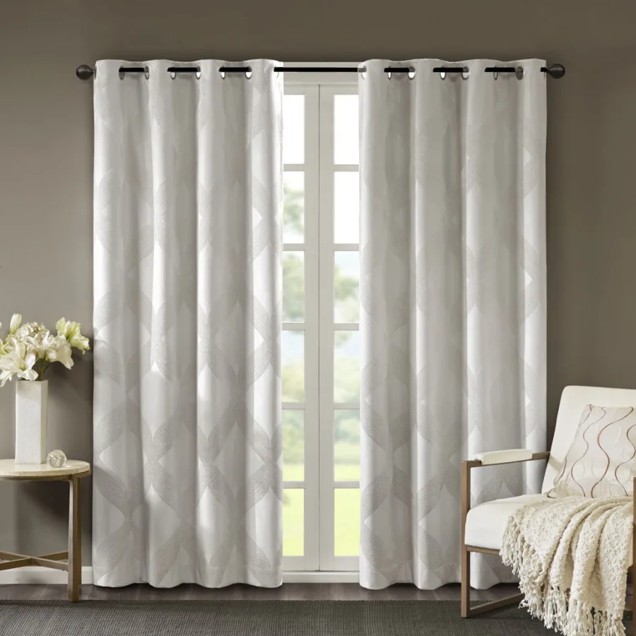 Knitted Jacquard Total Blackout Curtain Panel for Living Room, 100 Polyester, Black, Thermal Insulated Noise Reducing
Knitted Jacquard Total Blackout Curtain Panel for Living Room, 100 Polyester, Black, Thermal Insulated Noise Reducing
