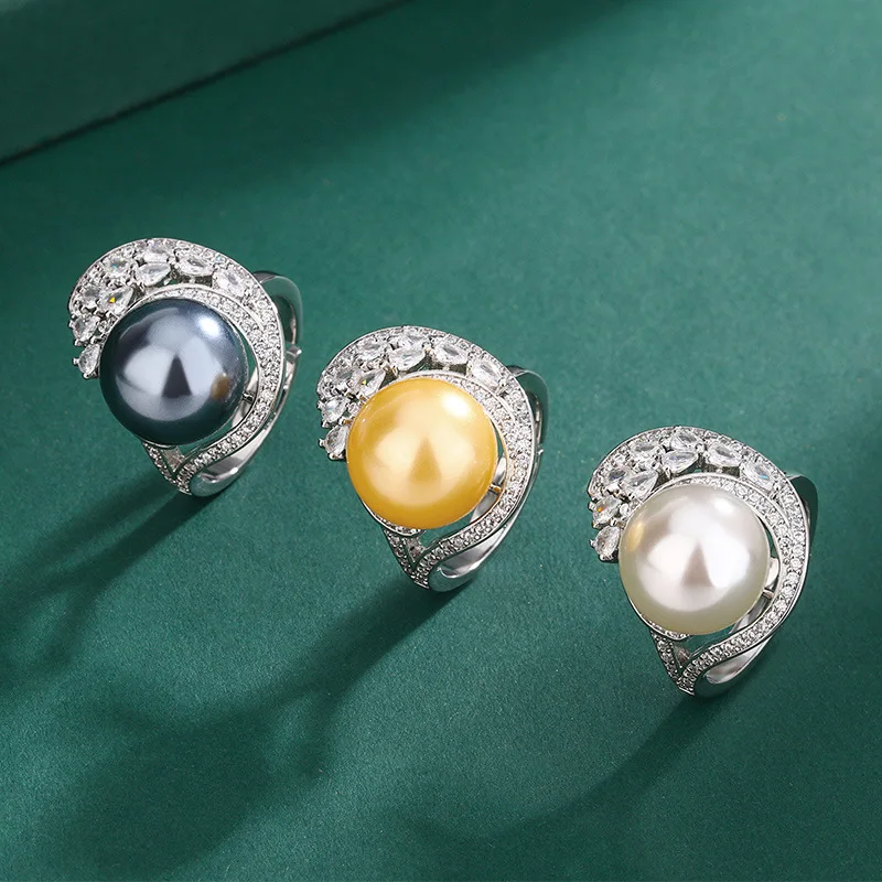Inlaid Natural Pearl Ring European and American Tahitian Mother-of-Pearl Adjustable Index Finger Ring
Inlaid Natural Pearl Ring European and American Tahitian Mother-of-Pearl Adjustable Index Finger Ring
