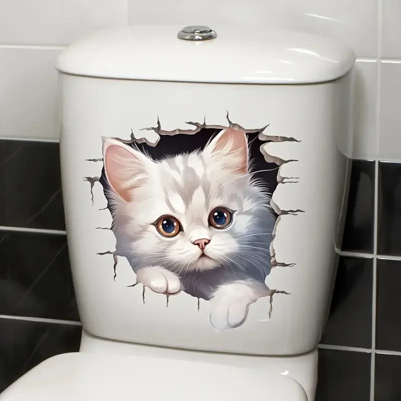 Adorable 3D White Cat Peeking Toilet Sticker,Bright Wall for Home, Cabinet, Door,Refrigerator Decoration, Vinyl Car Decals,
Adorable 3D White Cat Peeking Toilet Sticker,Bright Wall for Home, Cabinet, Door,Refrigerator Decoration, Vinyl Car Decals,