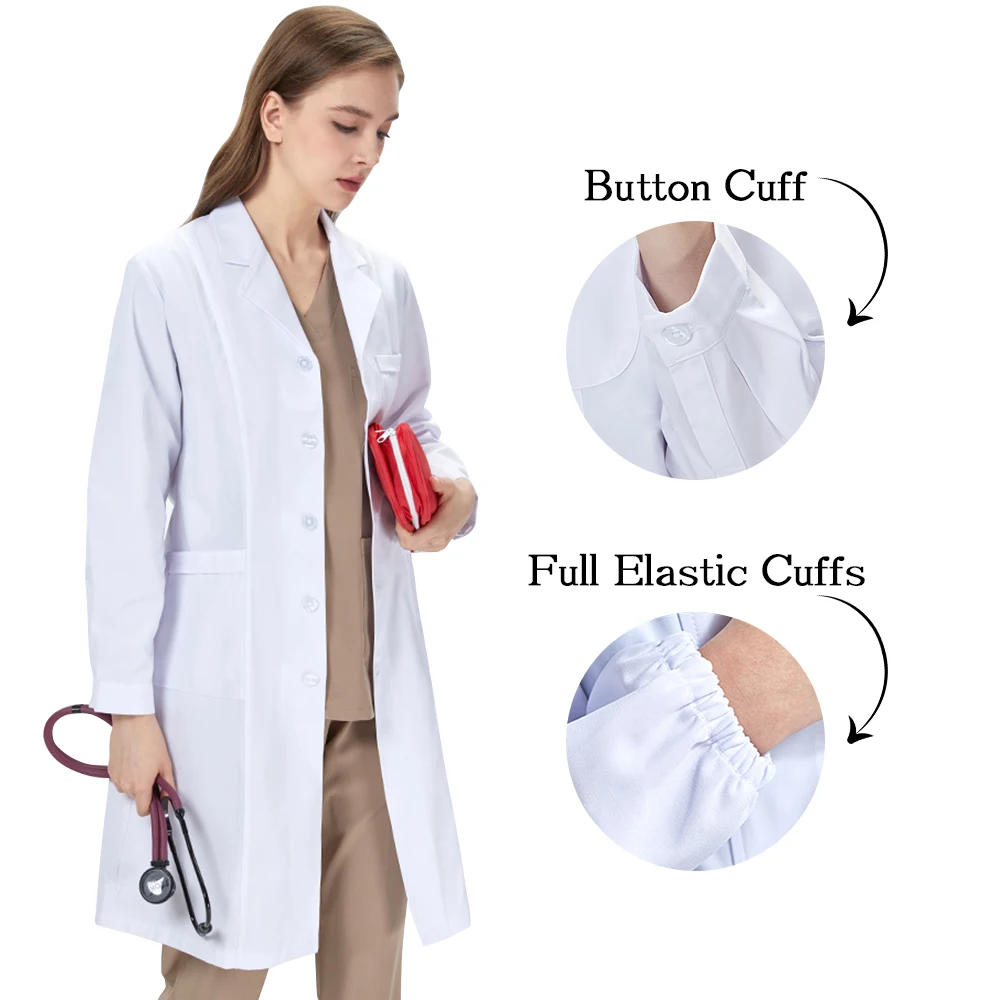 White Lab Coats Unisex Hospital Surgeon Clothes Clinic Nursing Uniform Health service Workwear Lab Coat for Student
White Lab Coats Unisex Hospital Surgeon Clothes Clinic Nursing Uniform Health service Workwear Lab Coat for Student
