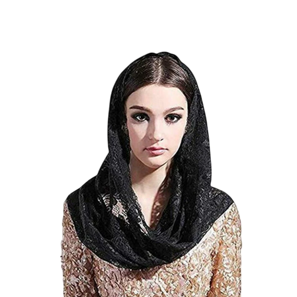 Lace Veil Head Coverings Shawl Black Women Funeral Mantilla Embroidery Scarf Floral Elegant Catholicism Lightweight Comfortable
Lace Veil Head Coverings Shawl Black Women Funeral Mantilla Embroidery Scarf Floral Elegant Catholicism Lightweight Comfortable