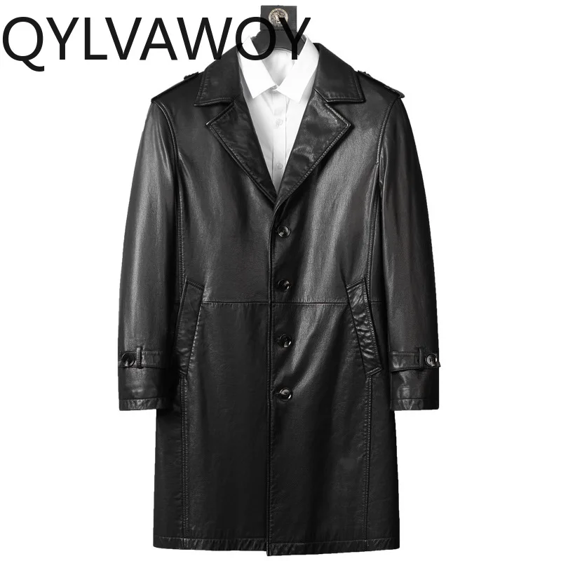 QYLVAWOY 2026 Autumn Winter New Men Genuine Leather Trench Coat Super Soft Wax Cowhide Real Leather Jacket Long Casual Overcoat
QYLVAWOY 2026 Autumn Winter New Men Genuine Leather Trench Coat Super Soft Wax Cowhide Real Leather Jacket Long Casual Overcoat
