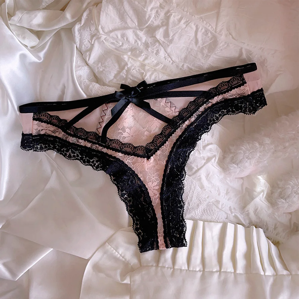 Women's Panties Lace Thong Sexy Lingerie Cross Hollow Bow Briefs Sports Seamless Underwear Woman Clothing Low Rise Underpants
Women's Panties Lace Thong Sexy Lingerie Cross Hollow Bow Briefs Sports Seamless Underwear Woman Clothing Low Rise Underpants