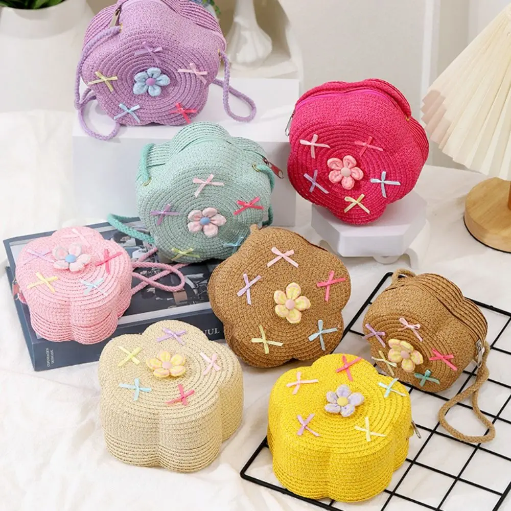 Kids Mini Straw Crossbody Bag With Bow Flower Decor Girls Cute Coin Purse Shoulder Handbag
Kids Mini Straw Crossbody Bag With Bow Flower Decor Girls Cute Coin Purse Shoulder Handbag