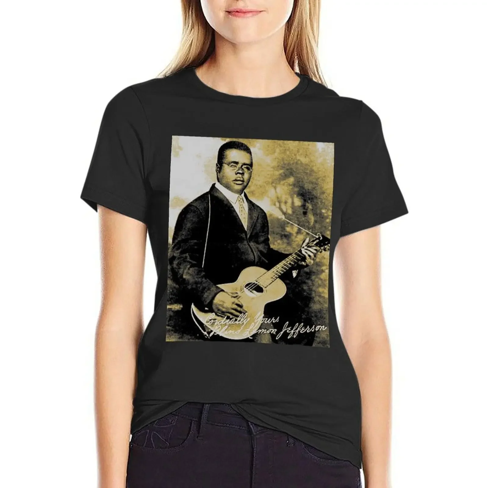 Blind Lemon Jefferson in Sepia T-Shirt shirts graphic tees funny plain funny t shirts for Women
Blind Lemon Jefferson in Sepia T-Shirt shirts graphic tees funny plain funny t shirts for Women