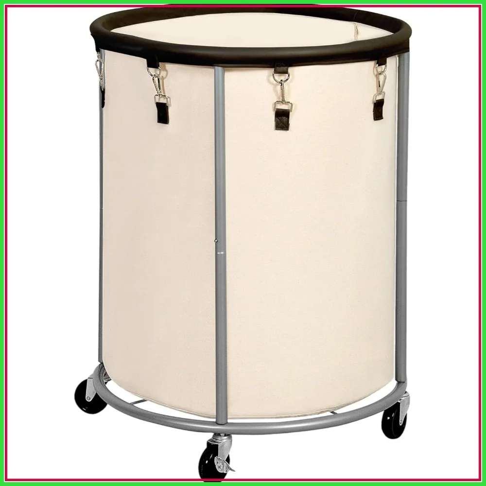 185L Rolling Laundry Hamper with Wheels, Extra Large Clothes Basket with Removable Bag, Steel Frame, Beige & Brown
185L Rolling Laundry Hamper with Wheels, Extra Large Clothes Basket with Removable Bag, Steel Frame, Beige & Brown