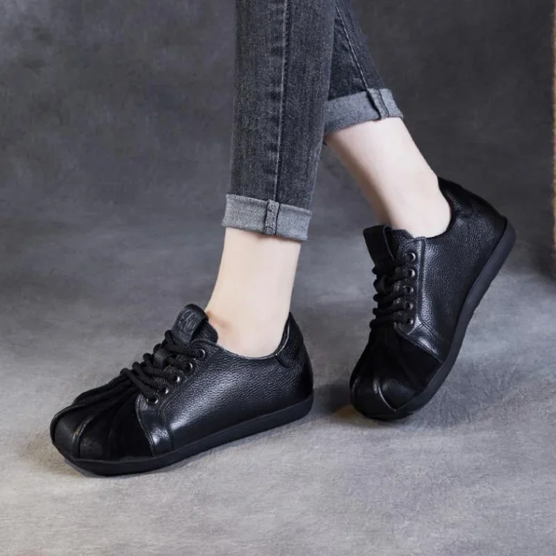 2024 Autumn New Personalized Handmade Shoes Leather Single Head Layer Cowhide Flat Square Head Women's Shoes l And Comfortable
2024 Autumn New Personalized Handmade Shoes Leather Single Head Layer Cowhide Flat Square Head Women's Shoes l And Comfortable