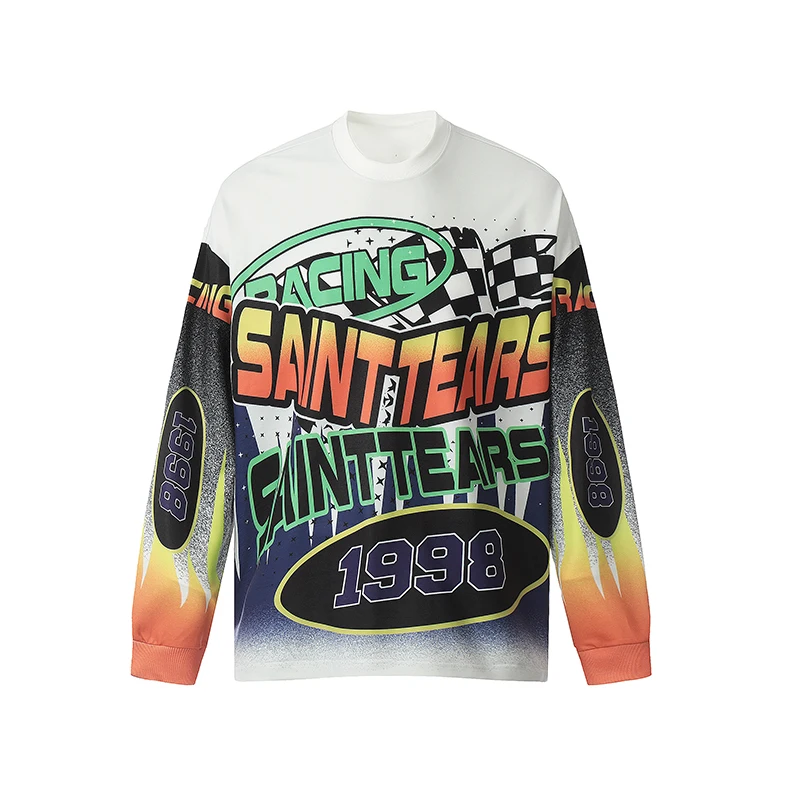 Saint Long Sleeve Street Loose Casual Mensh Breathable Shirt Tops T-shirts 
Saint Long Sleeve Street Loose Casual Mensh Breathable Shirt Tops T-shirts