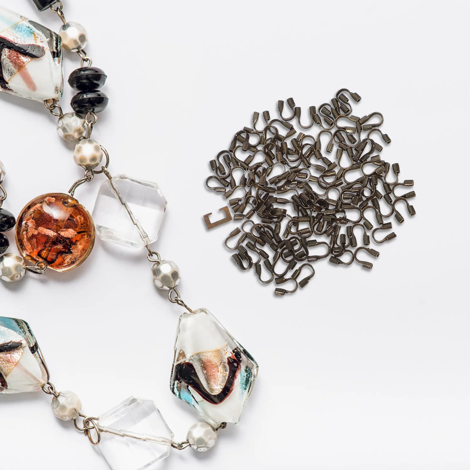 1 Bag U Shape Wire Guards For Jewelry Making Reusable Crimp Beads Thread Protector Necklace Parts Metal Diy Accessories Durable
1 Bag U Shape Wire Guards For Jewelry Making Reusable Crimp Beads Thread Protector Necklace Parts Metal Diy Accessories Durable