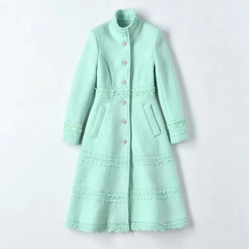 European and American women's wear spring 2022 new Long sleeve collar Fashion woolen embroidered purple single-breasted coat
European and American women's wear spring 2022 new Long sleeve collar Fashion woolen embroidered purple single-breasted coat