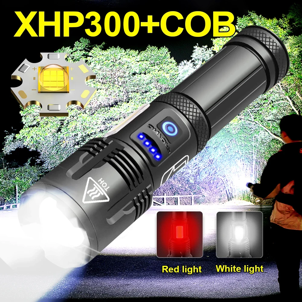 8600000LM XHP160 Самый мощный фонарик USB перезаряжаемый светодиодный фонарь с COB Light Тактические фонарики Рабочий ручной фонарь
8600000LM XHP160 Самый мощный фонарик USB перезаряжаемый светодиодный фонарь с COB Light Тактические фонарики Рабочий ручной фонарь