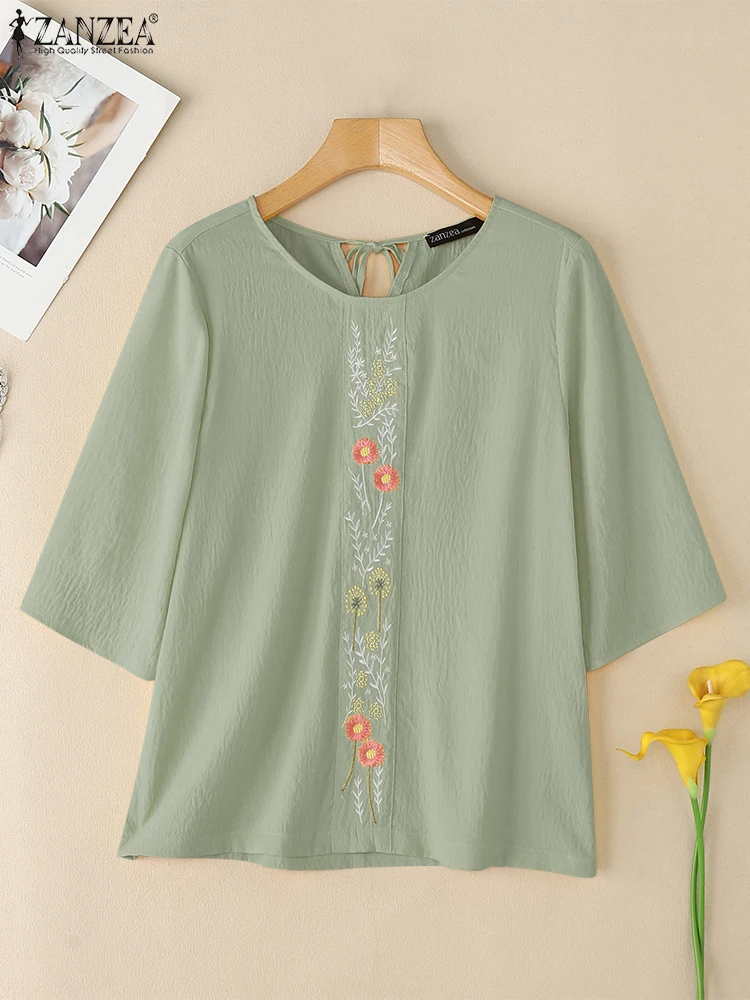 Elegant Blouses Women ZANZEA Casual Loose Floral Printed Tops 2025 Summer Vintage Half Sleeve O Neck Blusas Tunics Oversized
Elegant Blouses Women ZANZEA Casual Loose Floral Printed Tops 2025 Summer Vintage Half Sleeve O Neck Blusas Tunics Oversized