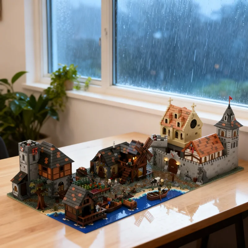 9809pcs MOC Medieval Royal Manor Castle Model Building Blocks Creative DIY Gift Display Decor Assemble Premium Adult Kids Desk
9809pcs MOC Medieval Royal Manor Castle Model Building Blocks Creative DIY Gift Display Decor Assemble Premium Adult Kids Desk